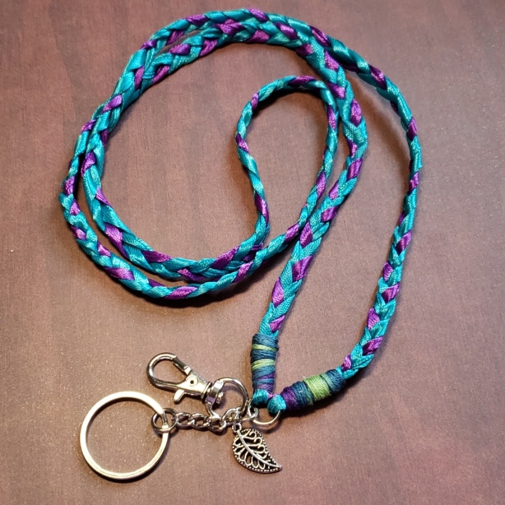 🧵3/$14 - Handmade Ribbon & Charm Lanyard - Picture 1 of 3